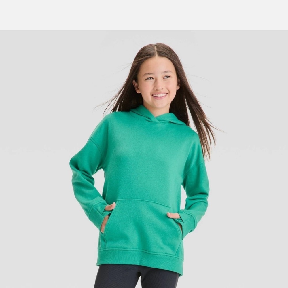 NET All in Motion Teal Green Kids Hoodie
